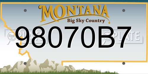 98070B7 Montana License Plate