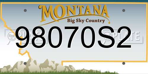 98070S2 Montana License Plate