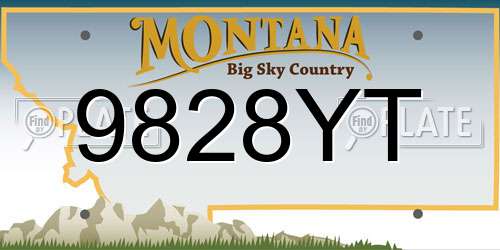 9828YT Montana License Plate