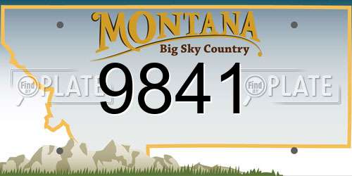 9841 Montana License Plate