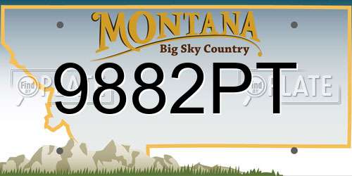 9882PT Montana License Plate