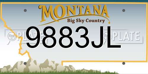 9883JL Montana License Plate