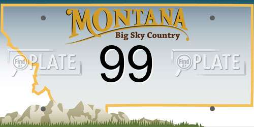99 Montana License Plate
