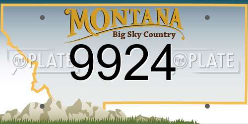 9924 Montana License Plate