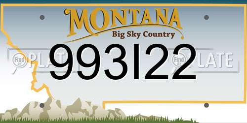 993I22 Montana License Plate