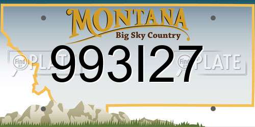 993I27 Montana License Plate
