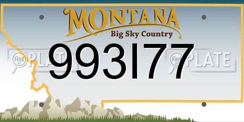 993I77 Montana License Plate
