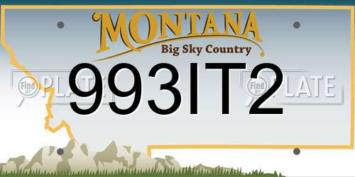 993IT2 Montana License Plate