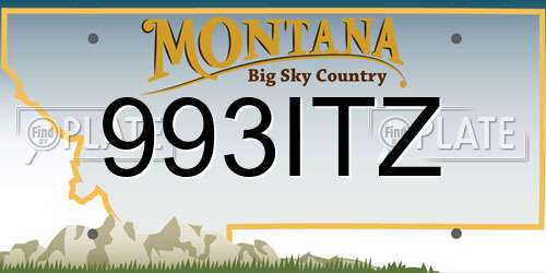 993ITZ Montana License Plate