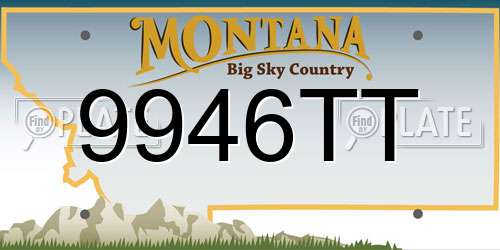 9946TT Montana License Plate