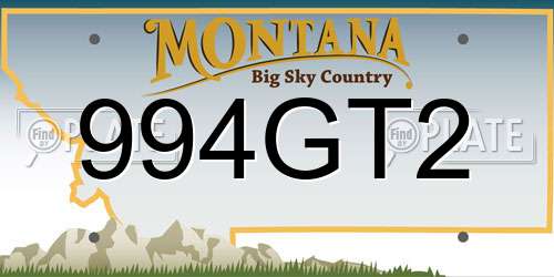 994GT2 Montana License Plate