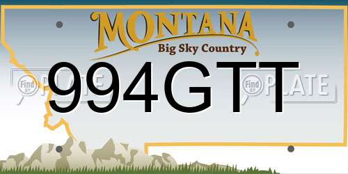 994GTT Montana License Plate