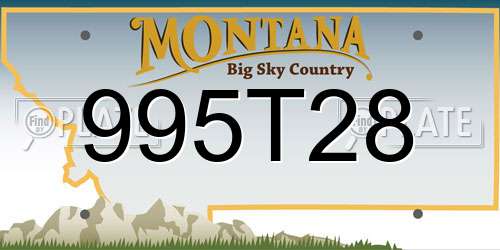 995T28 Montana License Plate