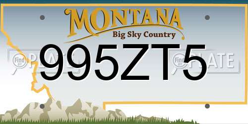 995ZT5 Montana License Plate