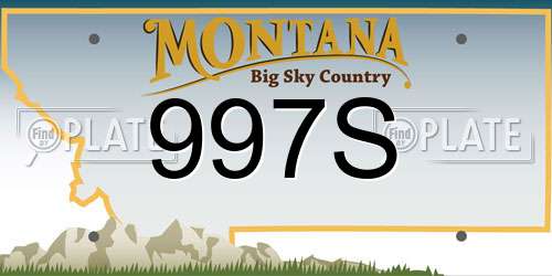 997S Montana License Plate