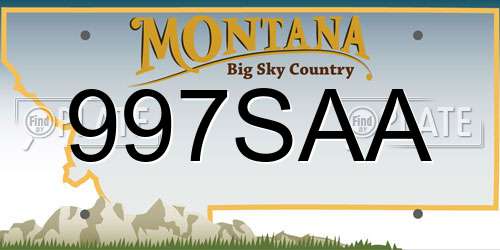 997SAA Montana License Plate