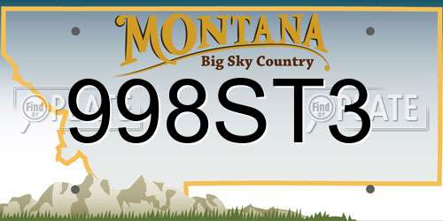 998ST3 Montana License Plate