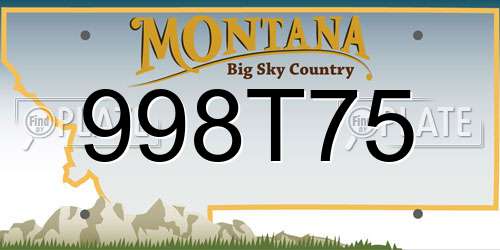 998T75 Montana License Plate