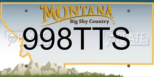 998TTS Montana License Plate