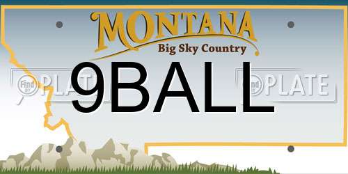 9BALL Montana License Plate