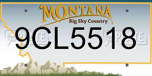9CL5518 Montana License Plate