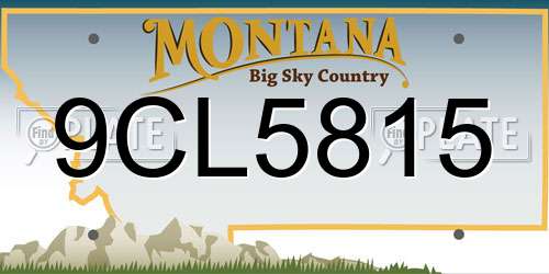 9CL5815 Montana License Plate
