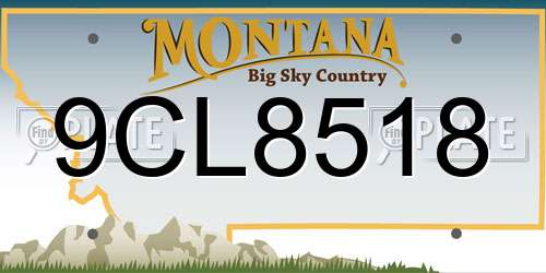 9CL8518 Montana License Plate