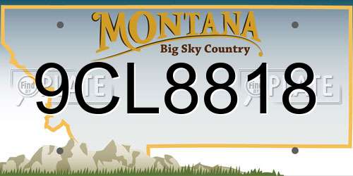 9CL8818 Montana License Plate