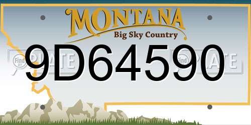9D64590 Montana License Plate