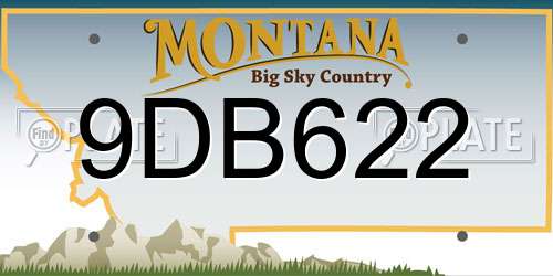9DB622 Montana License Plate