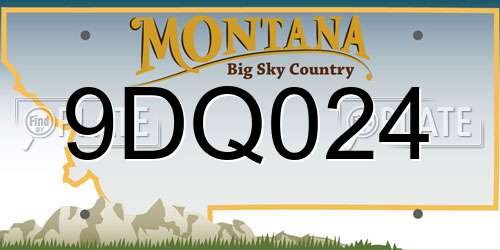 9DQ024 Montana License Plate