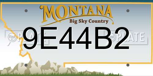 9E44B2 Montana License Plate