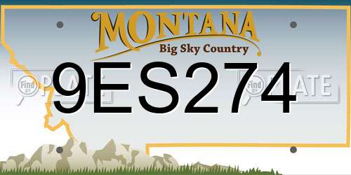 9ES274 Montana License Plate