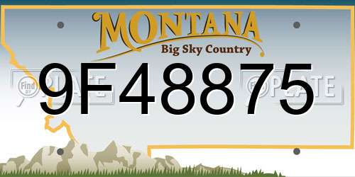 9F48875 Montana License Plate