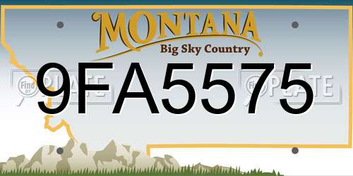 9FA5575 Montana License Plate
