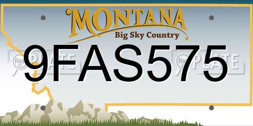 9FAS575 Montana License Plate