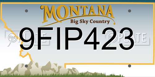 9FIP423 Montana License Plate