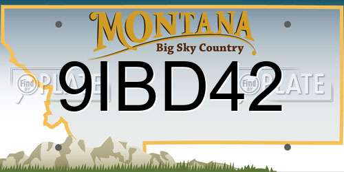 9IBD42 Montana License Plate