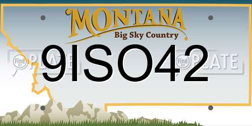 9ISO42 Montana License Plate