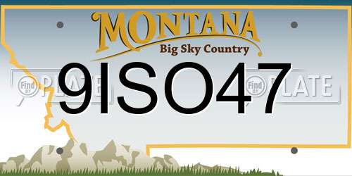 9ISO47 Montana License Plate