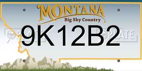 9K12B2 Montana License Plate