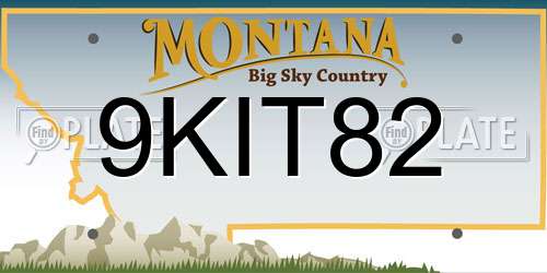 9KIT82 Montana License Plate