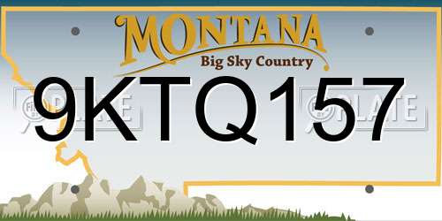 9KTQ157 Montana License Plate