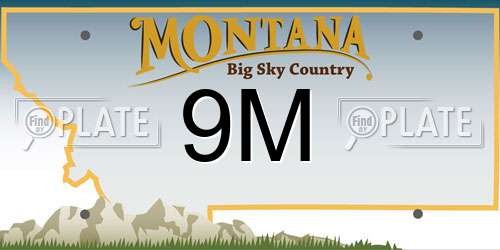9M Montana License Plate