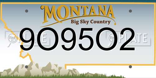 9O95O2 Montana License Plate