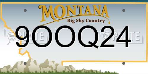 9OOQ24 Montana License Plate