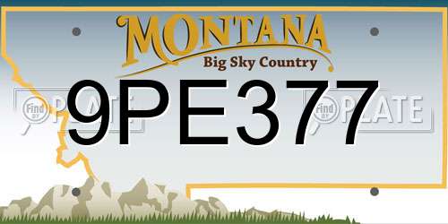 9PE377 Montana License Plate