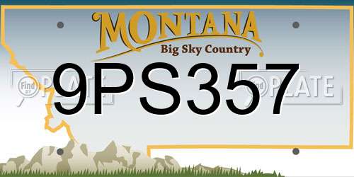 9PS357 Montana License Plate