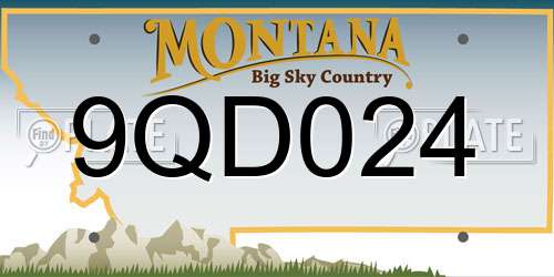 9QD024 Montana License Plate