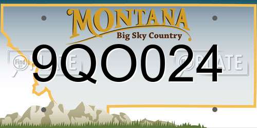 9QO024 Montana License Plate